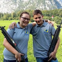 Stefanie und Dominik Näf am zentralschweizer Final der Jungschützen 2018 in Glarus